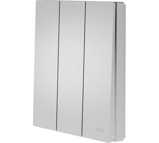 Беспроводной выключатель GRITT Evolution 3-клавишный серебристый, IP67, без реле 14015 1