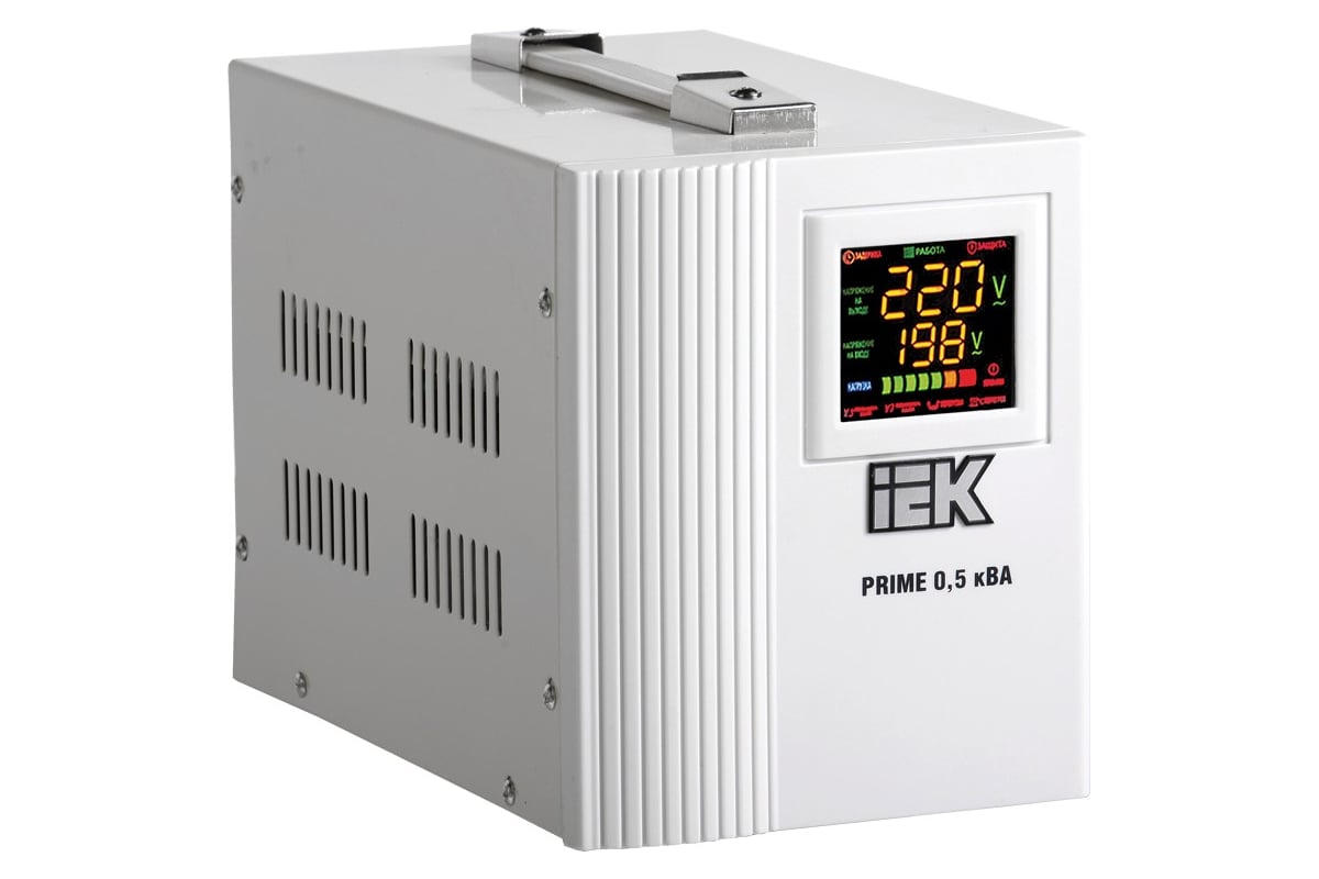 Стабилизатор напряжения IEK Prime 0.5кВА переносной IVS31-1-00500 ...