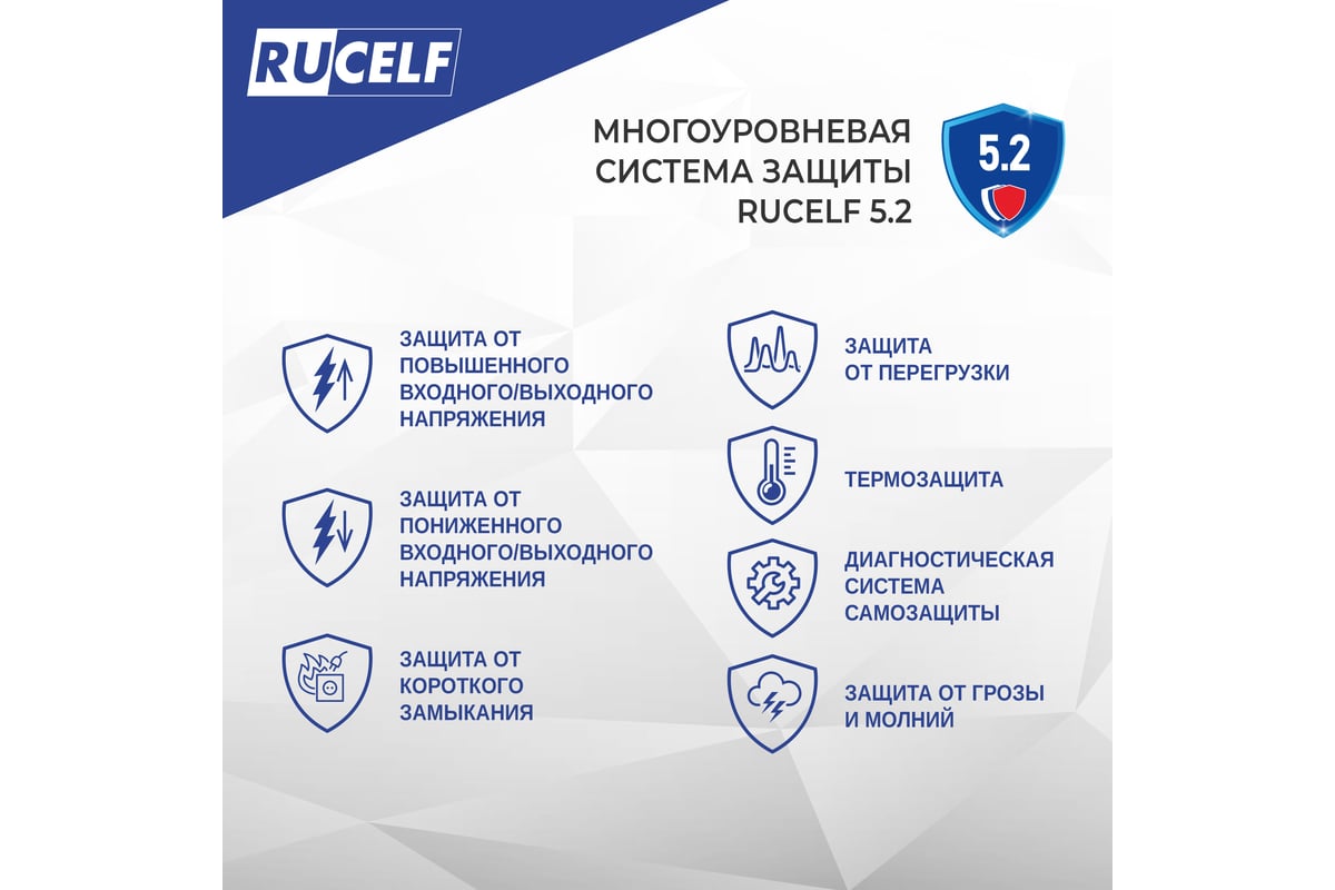 Инверторный стабилизатор напряжения RUCELF IS-600 КА-00009157 - выгодная  цена, отзывы, характеристики, 1 видео, фото - купить в Москве и РФ