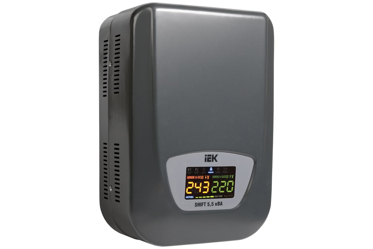 Стабилизатор напряжения IEK Shift 5.5кВА, настенный IVS12-1-05500 ...