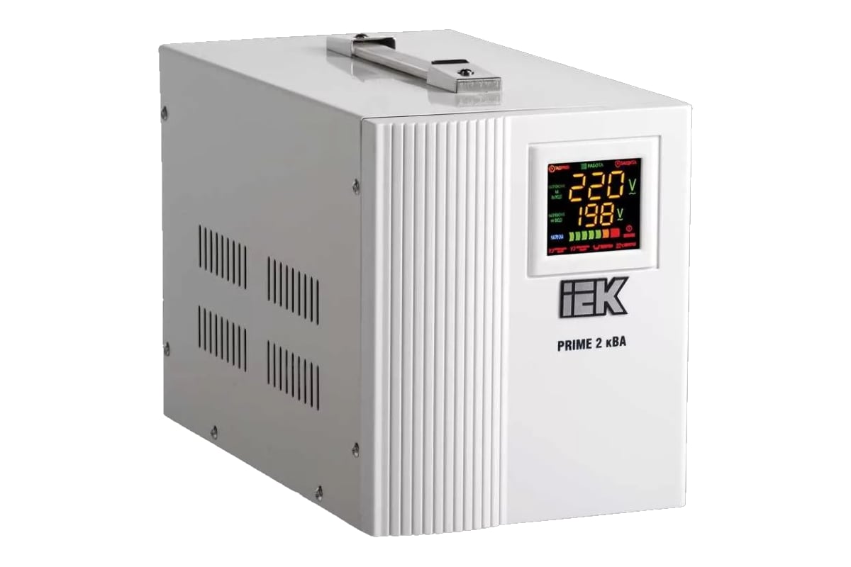 Стабилизатор напряжения IEK Prime, 2кВА, переносной, IVS31-1-02000 ...