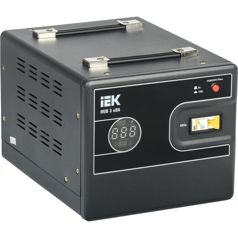 1-фазный стабилизатор напряжения IEK, переносной кВА HUB IVS21-1-00 .