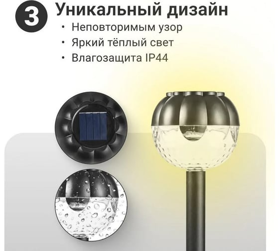 Светильник Homium LED Elementary, S04, садовый, 1шт gardenLamp04