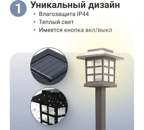 Светильник Homium LED Elementary, S03, садовый, 1шт gardenLamp03