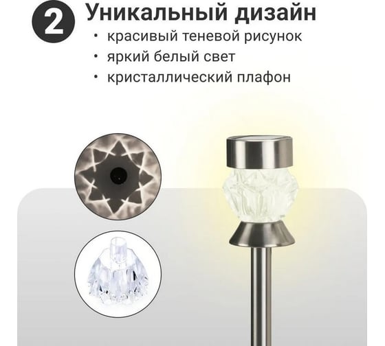 Светильник Homium LED Elementary, S02, садовый, 1шт gardenLamp02