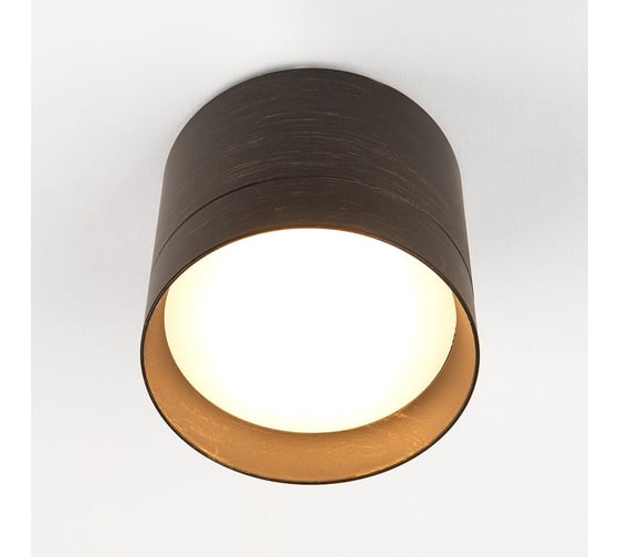 Накладной светильник General Lighting Systems металлический спот GX53, 82х70мм, башня, черненое золото, IP20 GWL-GX53-M-IP20 661346 1