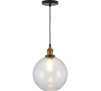Подвесной светильник Moderli single черный, золотой, прозрачный металл, стекло V10542-1P