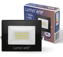 Светодиодный прожектор Lumin'arte 20Вт, 5700К Холодный свет, IP65, 1600Лм, черный LFL-20W/06