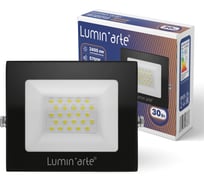 Светодиодный прожектор Lumin'arte 30Вт, 5700К Холодный свет, IP65, 2400Лм, черный LFL-30W/06