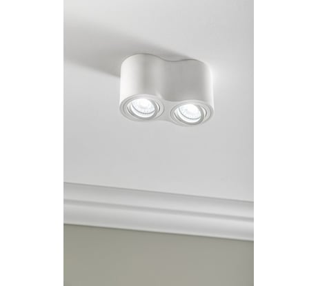 Потолочный светильник GTV aveiro duo, алюминий, 160x80x85мм, круглый, белый OS-AV80160OK2-10