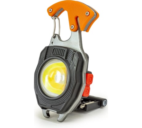 Фонарь-мультитул ЯРКИЙ ЛУЧ KM-147 Муравей COB-брелок max740лм+red резак/прикур/2 биты, акк.400mAh 4606400106715