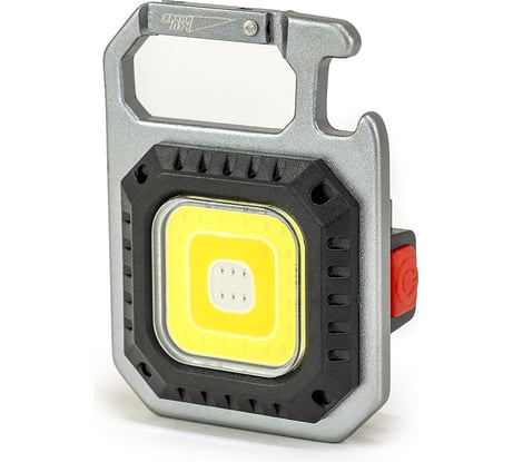 Фонарь-мультитул ЯРКИЙ ЛУЧ KM-130 Муравей COB-брелок max670лм +red, акк.400mAh 4606400106685