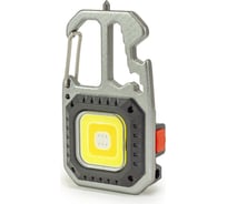 Фонарь-мультитул ЯРКИЙ ЛУЧ KM-137 Муравей COB-брелок max600лм +red, 4 биты/гаеч.ключ, акк.400mАh 4606400106692