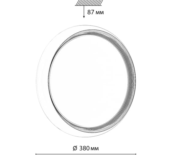 Настенно-потолочный светильник СОНЕКС LED 48W TOFIQ BLACK 7651_D 7651_DL