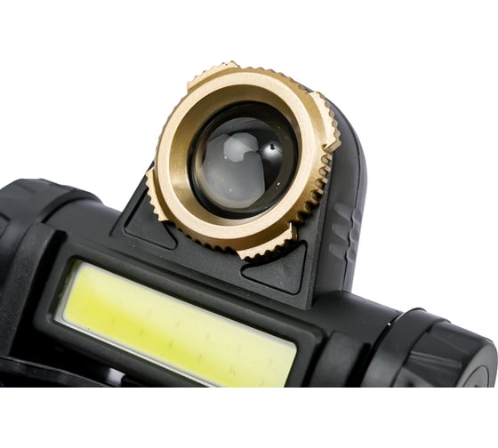 Аккумуляторный налобный фонарь Smartbuy 3 вт led+ 3 вт cob, черный SBF-HL038