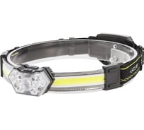 Аккумуляторный налобный фонарь Smartbuy 8 вт led + 5вт cob+stop light SBF-HL044