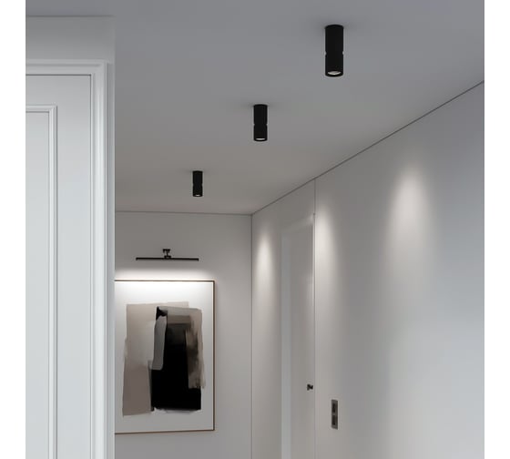 Потолочный светодиодный светильник Elektrostandard kayo 12w 4000к 25048/led черный a064726