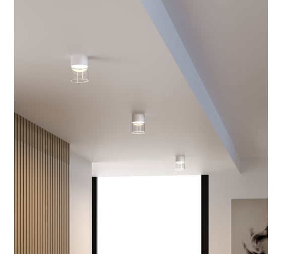 Потолочный светодиодный светильник Elektrostandard 10w 4000к 25047/led белый/прозрачный a064710