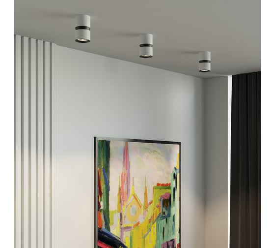 Потолочный светодиодный светильник Elektrostandard kayo 12w 4000к 25049/led белый/черный a064731