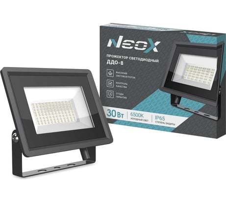 Светодиодный прожектор Neox ДДО-8 30Вт 230В 6500К 3150Лм 105лм/Вт IP65 4690612034003