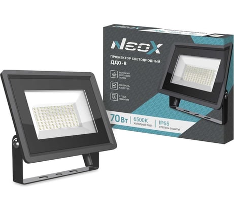 Светодиодный прожектор Neox ДДО-8 70Вт 230В 6500К 7350Лм 105лм/Вт IP65 4690612037080