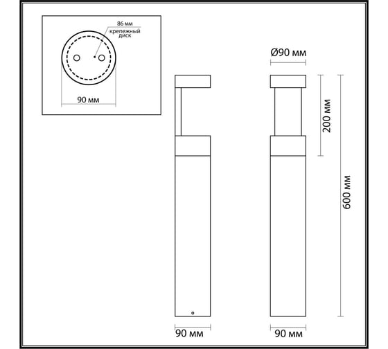 Уличный светильник ODEON LIGHT LED 10W TION 6657/10GL