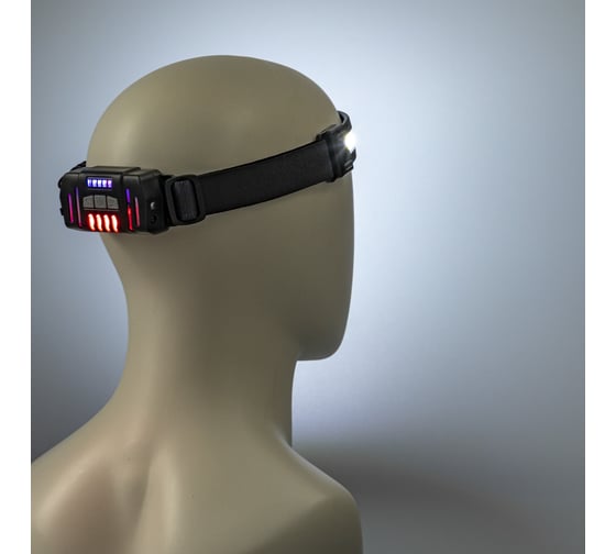 Налобный фонарь RITTER LED COB регулируемый ремень датчик дв 5 режима 7Вт 1200 мАч 300Лм IP44 56204 1