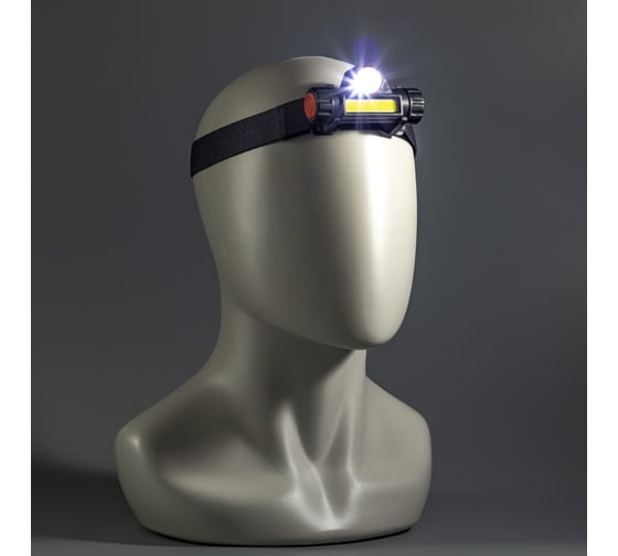 Налобный фонарь RITTER LED COB регулируемый ремень магнит 2 режима 5Вт+3Вт 1200 мАч 210Лм IP44 56206 5
