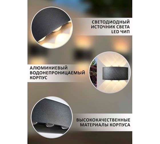 Настенный светодиодный светильник Балтийский светлячок черный ZJ-1003CH