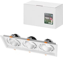 Светильник встраиваемый карданный (поворотный) "Фокус-1" LED CSL-01-3x11-NW 33 Вт, 35°, 4000 К, 80 Ra, IP20 TDM ELECTRIC SQ0369-0415