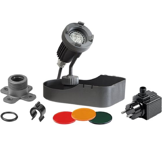 Подводная подсветка SICCE HALLEY 12V, 20W с цветными фильтрами + подставка и крепление, дл/к 10 м/ LDF001
