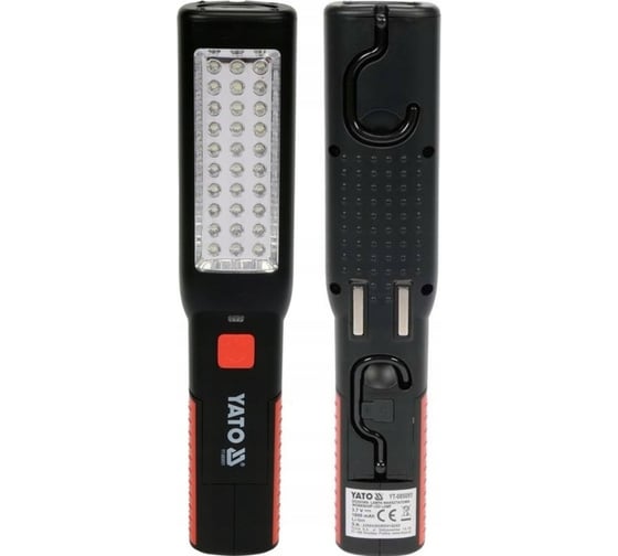 Аккумуляторная лампа-переноска YATO 30+7 LED 100лм YT-085051