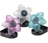 Подводно/надводная подсветка для сада и пруда плавающая ЦВЕТОК/FLOWER МНОГОЦВЕТНАЯ/LED TRIO KIT SICCE тройная, цвет белый LLF003E