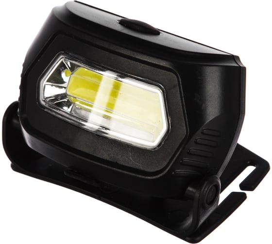 Налобный аккумуляторный фонарь, черный, COB 3Вт, 3 режима, пластик Ultraflash LED5359 13803