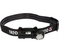 Налобный аккумуляторный фонарь YATO 350 Лм YT-08597