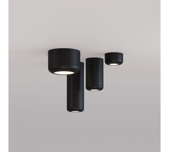 Накладной светодиодный светильник Elektrostandard onde 10w 4000k 25044/led чёрный a064194