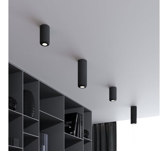 Накладной светодиодный светильник Elektrostandard onde 10w 4000k 25044/led чёрный a064194