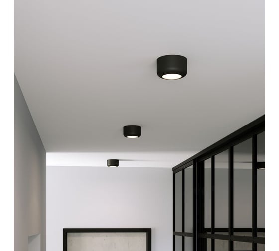 Накладной светодиодный светильник Elektrostandard onde 15w 4000k 25046/led чёрный a064198