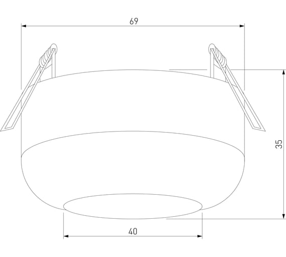 Встраиваемый светодиодный светильник Elektrostandard onde 7w 4000k 25088/led белый a064201