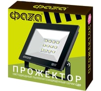Светодиодный прожектор ФАZА СДО-20 10Вт 6500К IP65 230В BL ДО прозр. закален. стекло 5047242