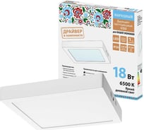 Накладной светодиодный светильник TDM ELECTRIC Даунлайт НАРОДНЫЙ СПО квадрат, белый, алюминий, 18Вт, 6500К SQ0329-4208