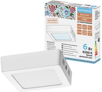 Накладной светодиодный светильник TDM ELECTRIC Даунлайт НАРОДНЫЙ СПО квадрат, белый, алюминий, 6Вт, 6500К SQ0329-4202