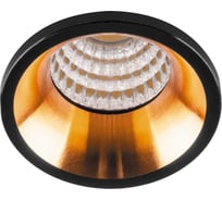 Встраиваемый светильник FERON светодиод 3W, 210Lm, 4000К, черный, золото, LN003 29697