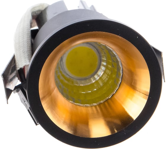 Встраиваемый светильник FERON светодиод 3W, 210Lm, 4000К, черный, золото, LN003 29697