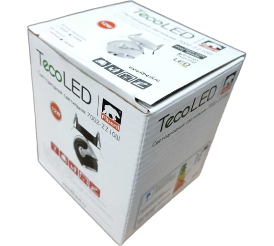 Поворотный встраиваемый светодиодный светильник FIBERLI 7002-ZZ10W(W) 12130501