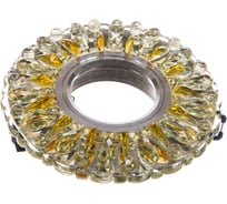 Встраиваемый потолочный светильник FERON со светодиод подсветкой, прозрач-желтый, хром, CD914 28986