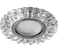 Встраиваемый потолочный светильник FERON со светодиод подсветкой, прозрач, хром, CD916 28988