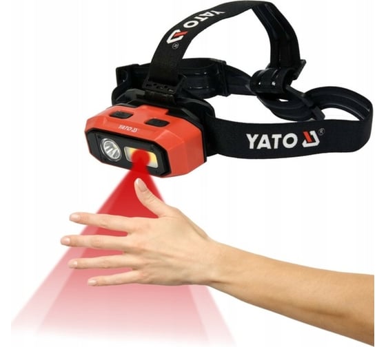 Налобный аккумуляторный фонарь YATO 800лм (датчик движения ) YT-08594 382708594 092 1