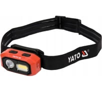 Налобный аккумуляторный фонарь YATO 480лм (датчик движения) YT-08592