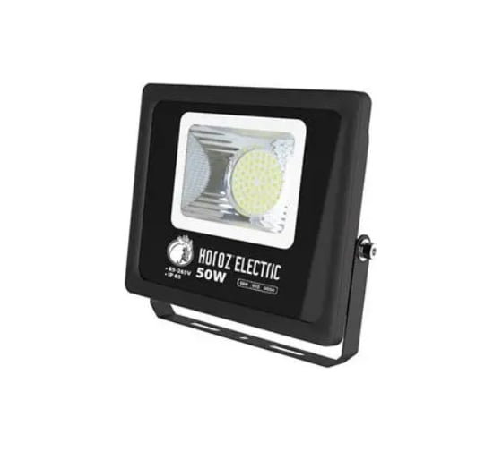 Светодиодный прожектор HOROZ ELECTRIC LION-50 068-013-0050 50W Черный 6400K 85-265V HRZ33002780